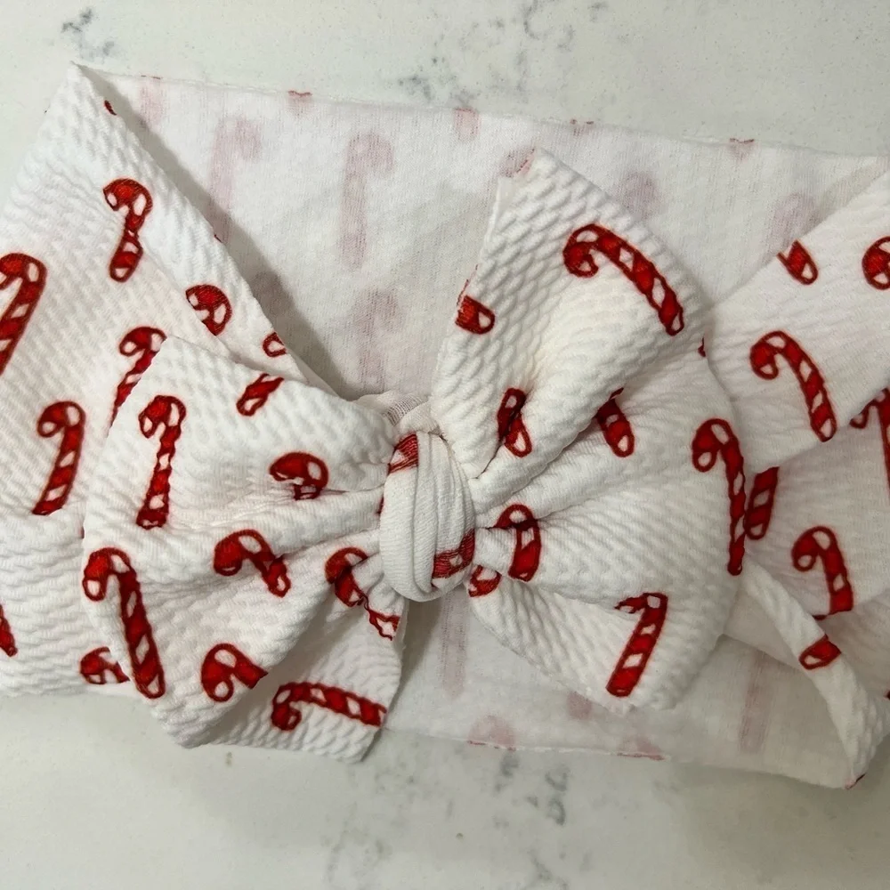 Festive Holiday Bow Headbands. Set of 5